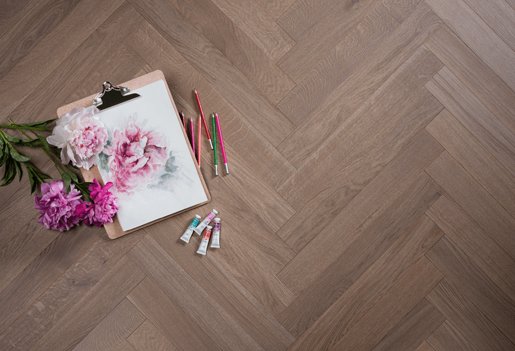Parket Herringbone Spinel Grey